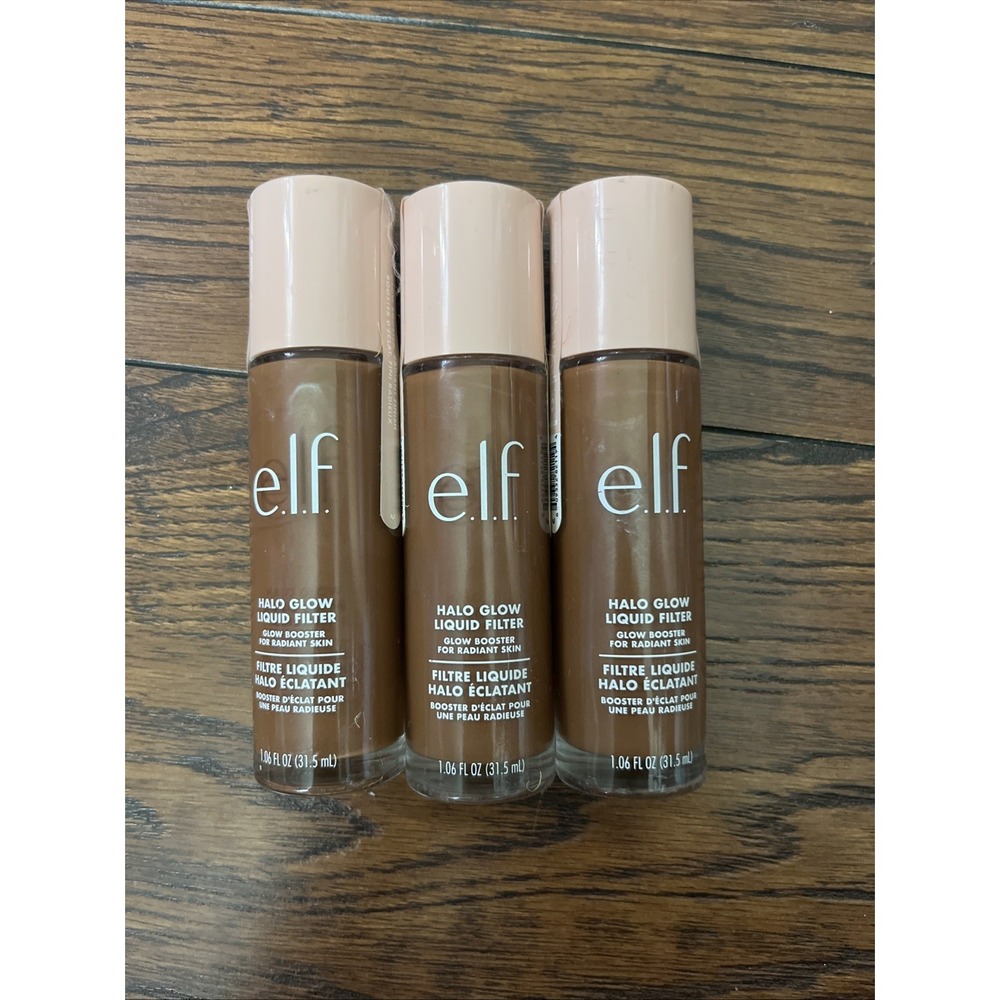 E.L.F. ELF Halo Glow Liquid Filter Booster 7 Deep Rich Tan Sealed Lot of 3
